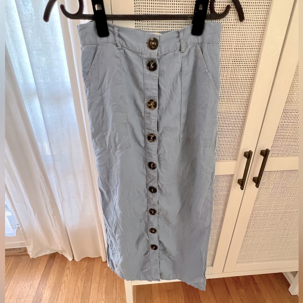 Urban Outfitters blue linen skirt size XS